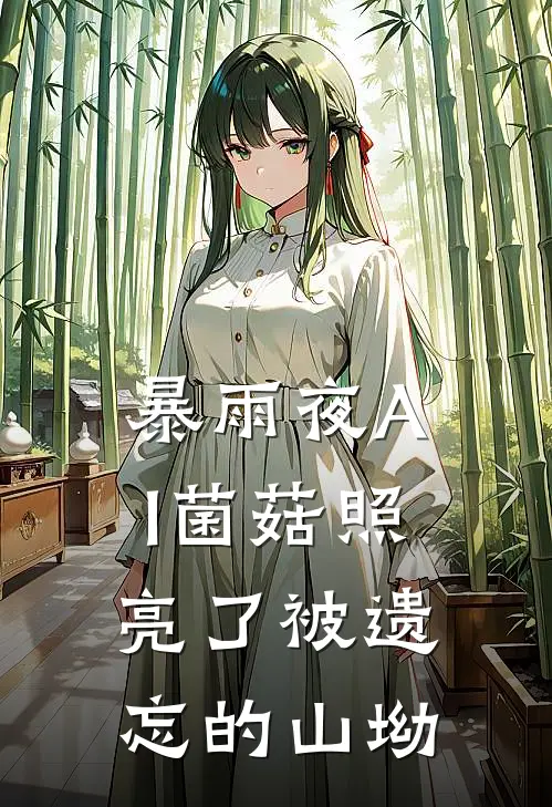 暴雨夜AI菌菇照亮了被遗忘的山坳